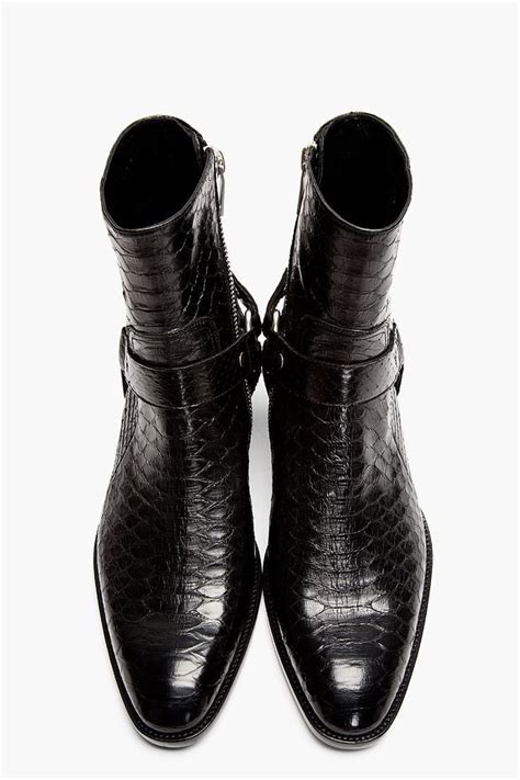 used ysl men's boots|saint laurent male boots snakeskin.